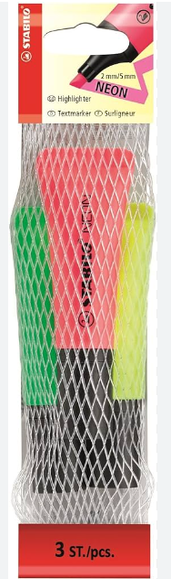 Textmarker Stabilo x3